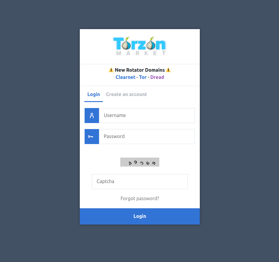 Torzon Market Login